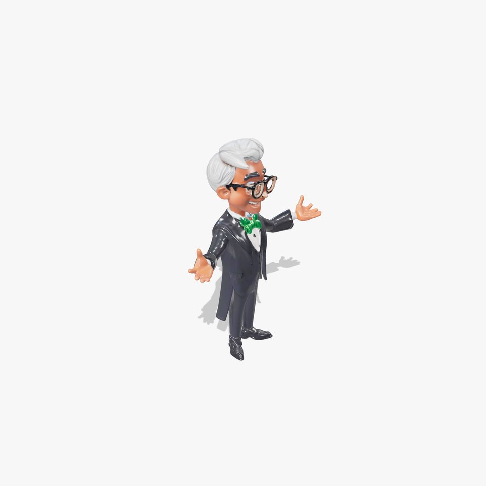 Animated Formal D Character with Green Bowtie  Rigged and Animated